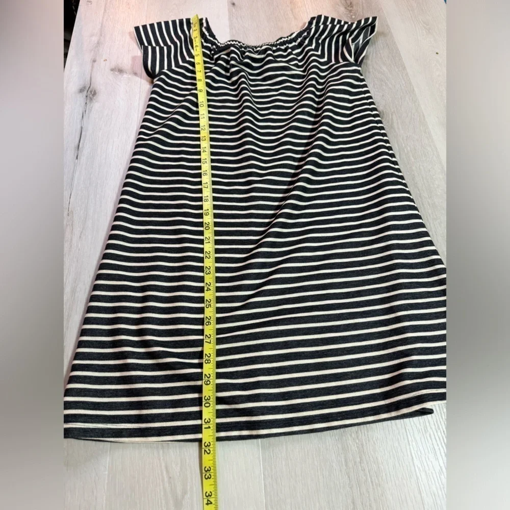 Madewell Mimi Stripe Off the Shoulder Minidress, Black and White Stripe, Size S - Picture 8 of 8